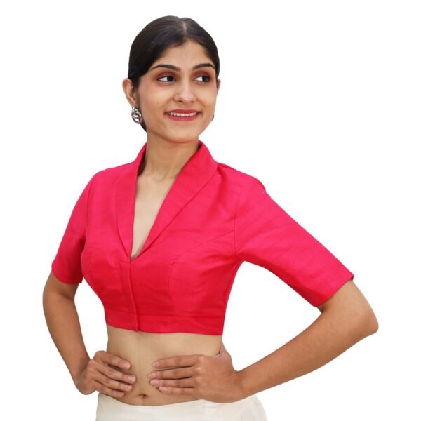 Rani Pink Collar Padded Blouse - Image 2
