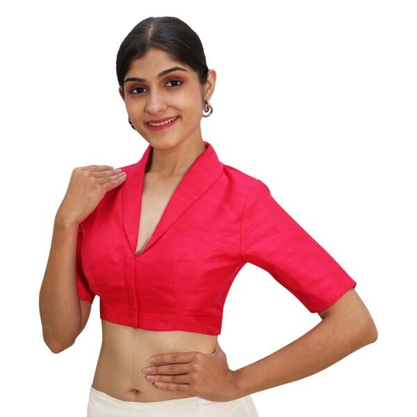 Rani Pink Collar Padded Blouse - Image 3