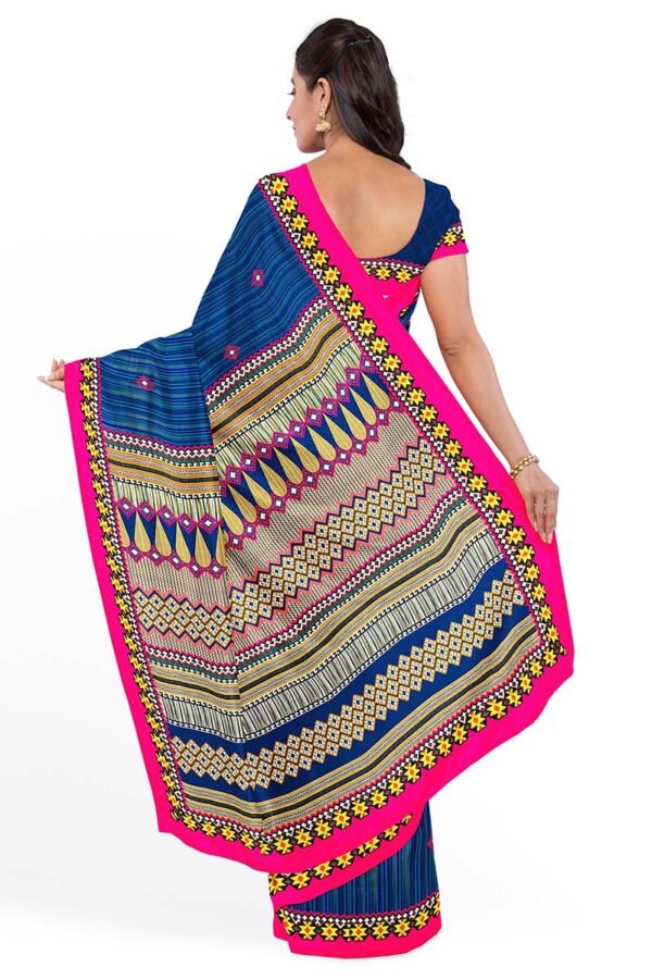Digital Printed Cotton Saree - Image 3