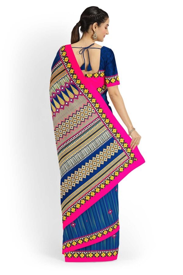 Digital Printed Cotton Saree - Image 4