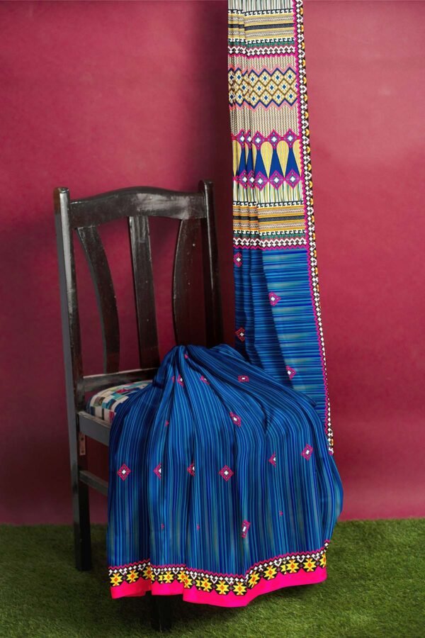 Digital Printed Cotton Saree - Image 5