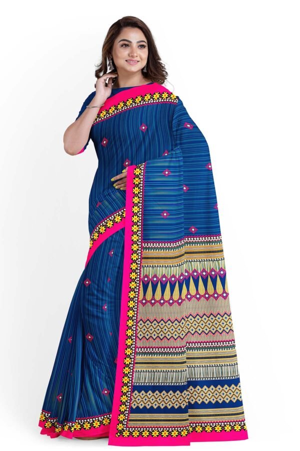 100% Pure Cotton printed Saree - Image 5