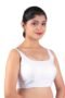 White Sleeveless Padded Saree Blouse