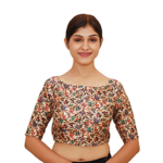 Multi Print Boat Neck Blouse - Image 2