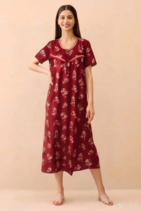 Printed Maternity Nighties - Image 2