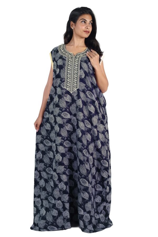 Alpine sleeveless Nighty (Dark Navy) - Image 4