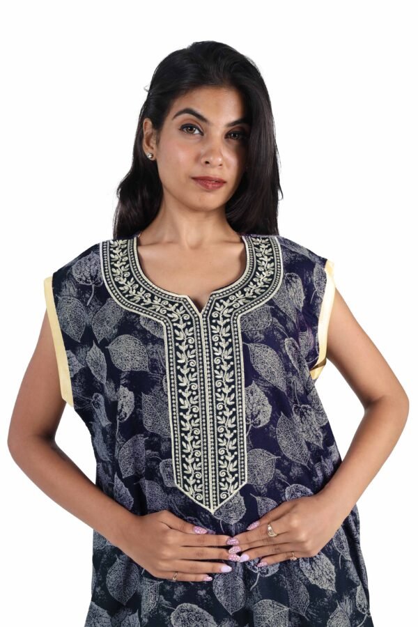 Alpine sleeveless Nighty (Dark Navy) - Image 3