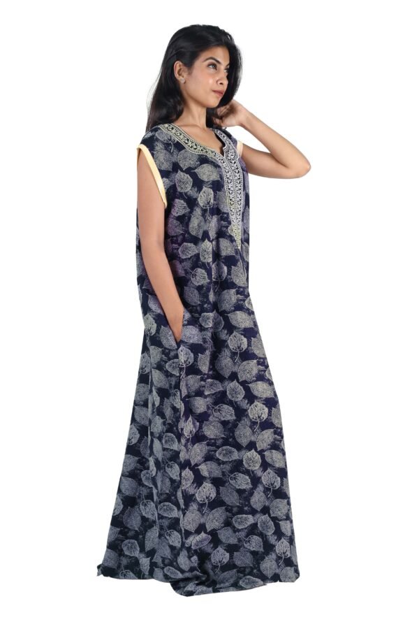 Alpine sleeveless Nighty (Dark Navy) - Image 2