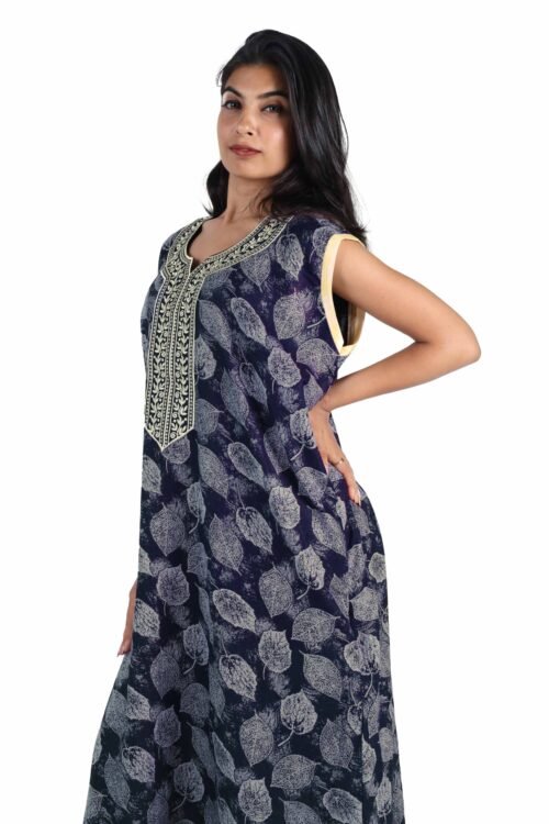 Alpine sleeveless Nighty (Dark Navy)